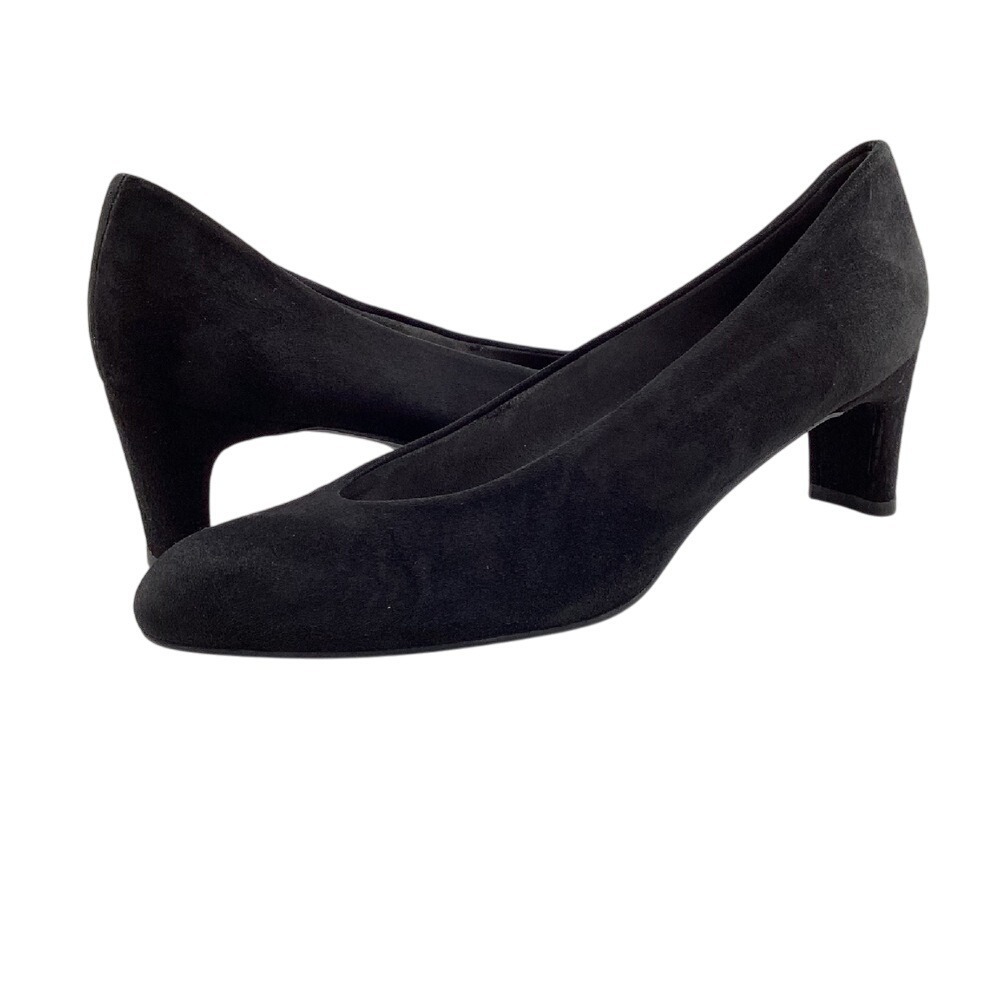 Stuart Weitzman Black Suede Heels Size 8N 8 Womens Chic Pumps‎ Classic Shoes